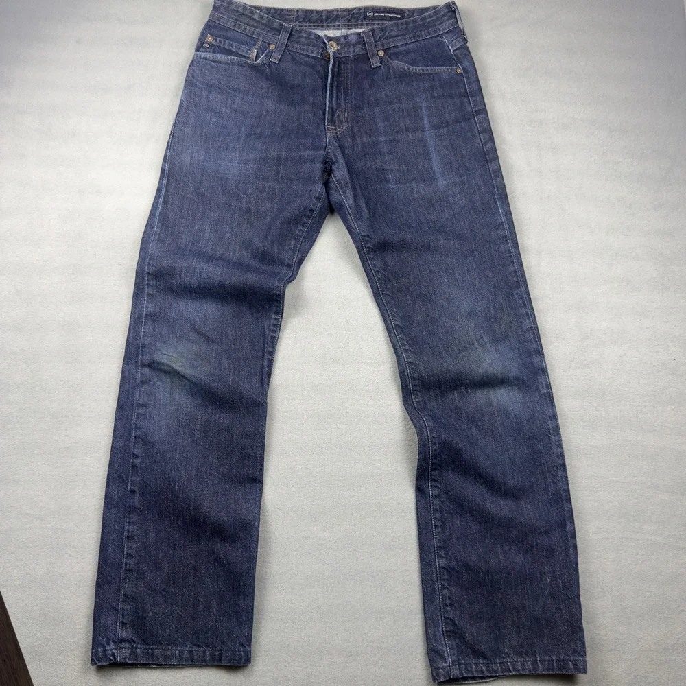 AG Adriano Goldschmied Mens Straight Leg Dark Wash Jeans 30x34